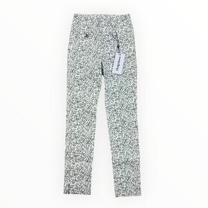 NEW Daily Sports Women's Pants Print Magic 7/8 Stretch Green White Leaf‎ Size 2